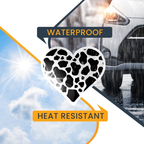 Magnet Me Up Cow Print Heart Magnet Decal, 5 Inches, Heavy Duty Automotive Magnet for Car Truck SUV Or Any Other Magnetic Surface