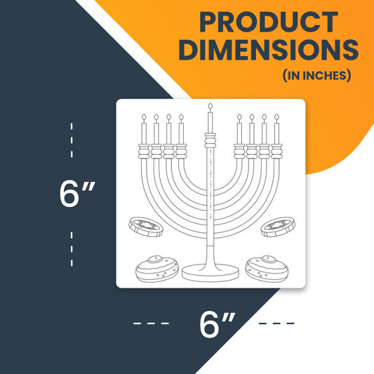 Magnet Me Up Color Your Own Hanukkah Star of David Menorah, DIY Coloring Holiday Magnet Decal for Chanukkah, 6x6 inch, Magen David Creative Artistic Gift Idea, Perfect for Kids