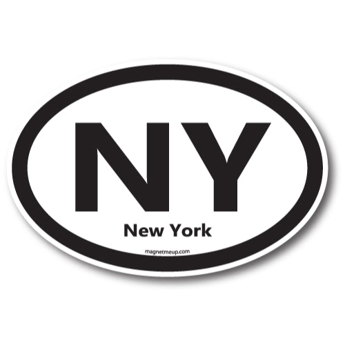 NY New York Car Magnet 4x6" US State Oval Refrigerator Locker SUV Heavy Duty Waterproof… …