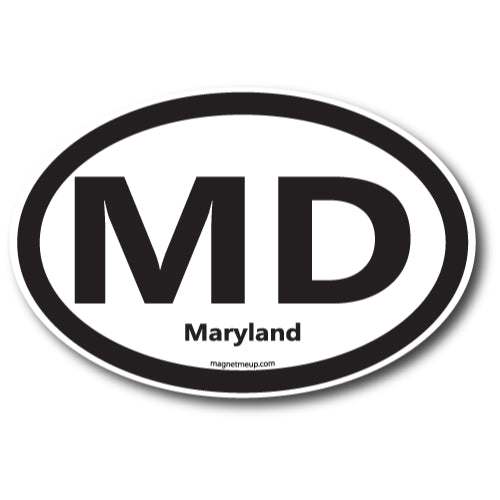 MD Maryland Car Magnet 4x6" US State Oval Refrigerator Locker SUV Heavy Duty Waterproof… …