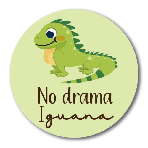 Magnet Me Up No Drama Iguana Drama Free Zone Funny Cute Magnet Decal, 5 Inch, Heavy Duty Automotive Magnet for Car Truck SUV Or Any Other Magnetic Surface