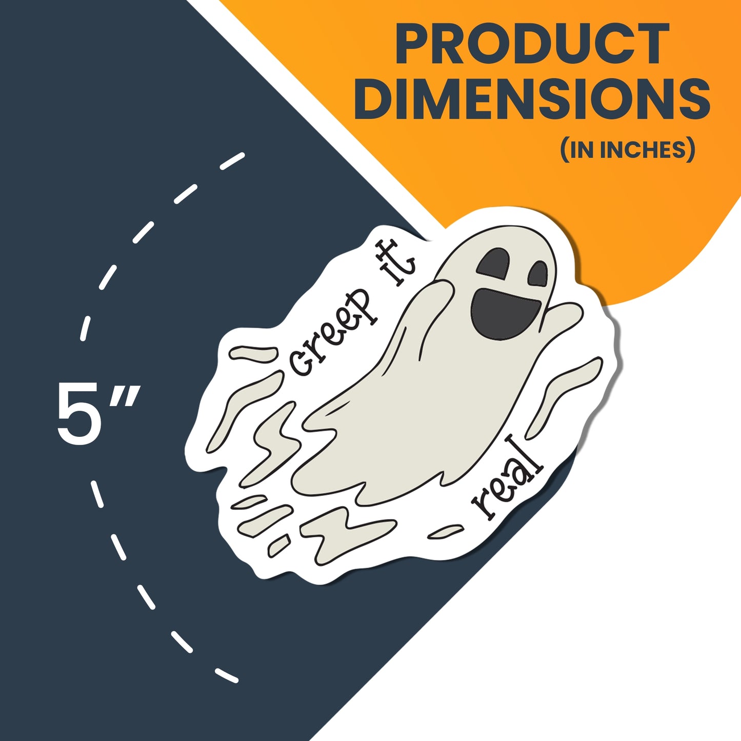 Magnet Me Up Halloween Creep It Real Spooky Funny Holiday Magnet Decal, 5x4.5 Inches, Heavy Duty Automotive Magnet for Car Truck SUV Or Any Other Magnetic Surface