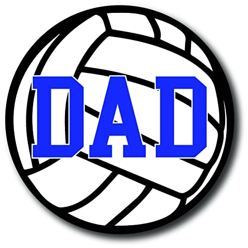 Magnet Me Up Volleyball Dad Car Magnet 5" Round Heavy Duty for Car Truck SUV Waterproof