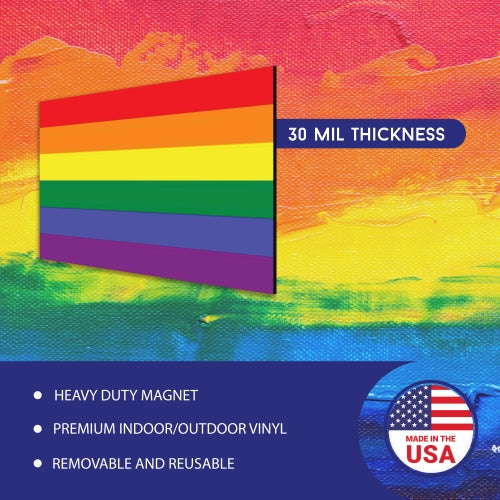 Magnet Me Up Gay Pride Rainbow Flag Car Magnet Decal-LGBT-4x6-Waterproof Lesbian Gay Bisexual Transexual