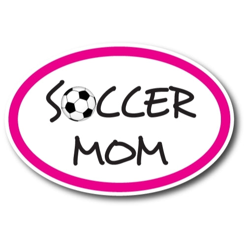 Soccer Mom and Soccer Dad - Combo Pack -Car Magnets 4 x 6 Oval Heavy Duty for Car Truck SUV Waterproof …