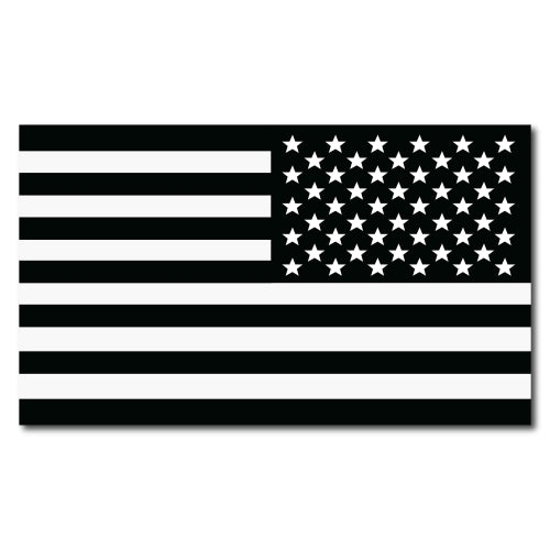 7x12 Black and White Reverse American Flag