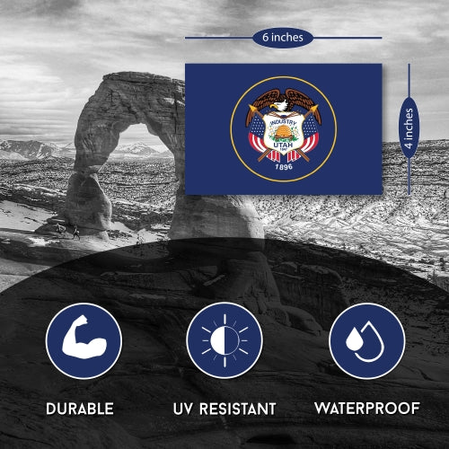 Utah Car Magnet US State Flag Refrigerator Locker SUV Heavy Duty Waterproof… …