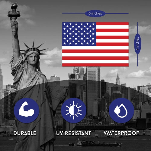 Magnet Me Up American Flag & Thin Blue Line Distressed American Flag Combo Pack 4x6 Magnet Heavy Duty for Car Truck SUV