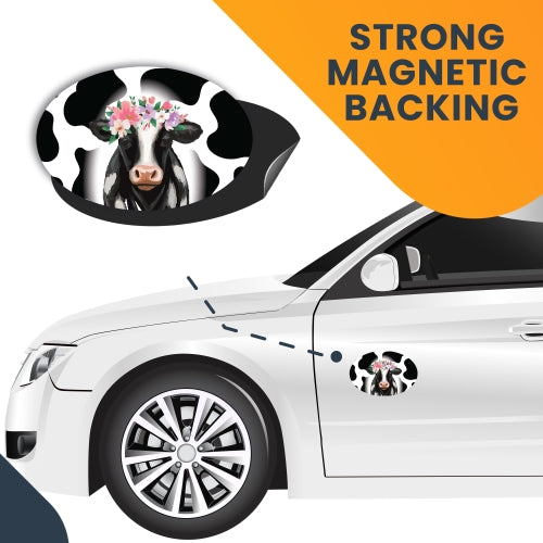 Magnet Me Up Cow Print Magnet Decal, 4x6 Inches, Heavy Duty Automotive Magnet for Car Truck SUV
