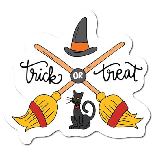 Magnet Me Up Halloween Trick Or Treat Spooky Funny Holiday Magnet Decal, 5x4.5 Inches, Heavy Duty Automotive Magnet for Car Truck SUV Or Any Other Magnetic Surface