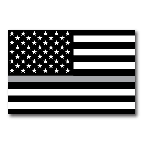 Thin Silver Line American Flag Magnet Decal 4x6 Heavy Duty for Car Truck SUV - In Support of all Correctional Officers …