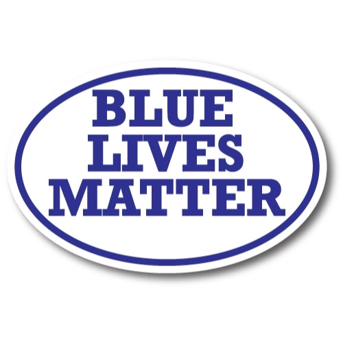 Magnet Me Up Blue Lives Matter Oval 4x6 Magnet Decal Support Law Enforcement - Decal Heavy Duty for Car Truck SUV