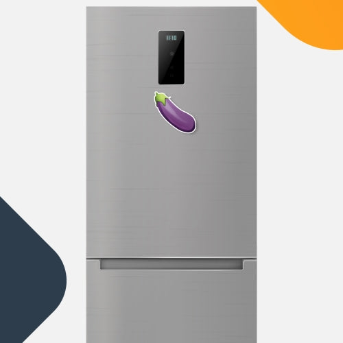 Magnet Me Up Eggplant Emoticon Magnet Decal, 6.5 Inch, Cute Self-Expression Decorative Magnet For Car, Truck, SUV, Or Any Other Magnetic Surface
