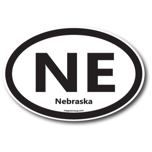 NE Nebraska Car Magnet 4x6" US State Oval Refrigerator Locker SUV Heavy Duty Waterproof… …