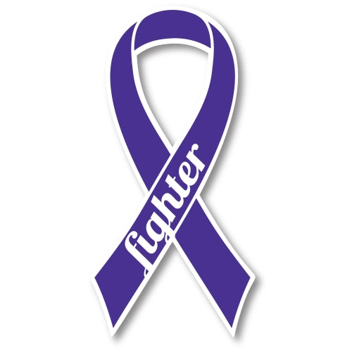 Violet Hodgkins Lymphoma and Testicular Cancer Fighter Ribbon Car Magnet Decal Heavy Duty Waterproof …