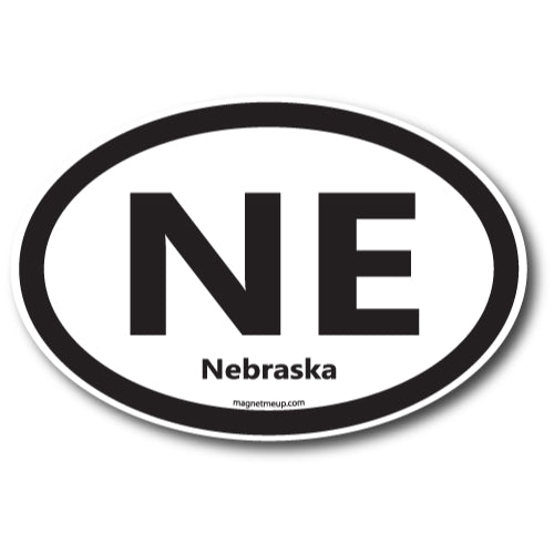 NE Nebraska Car Magnet 4x6" US State Oval Refrigerator Locker SUV Heavy Duty Waterproof… …