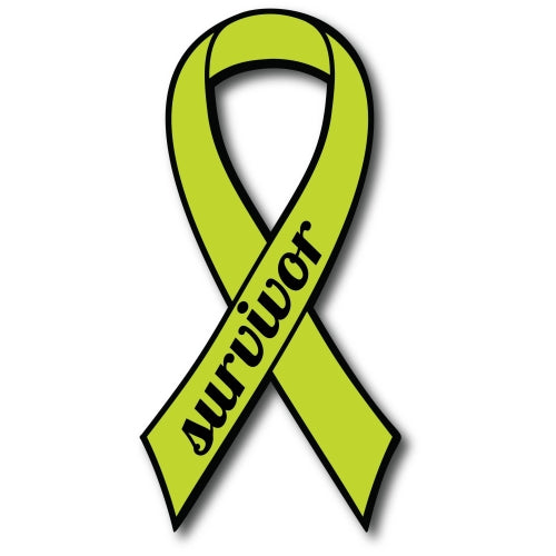 Lime Lymphoma Cancer Survivor Ribbon Car Magnet Decal Heavy Duty Waterproof …