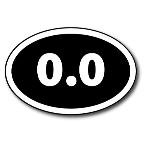 0.0 Marathon Reverse Black Funny Oval Car Magnet 4x6" Decal Heavy Duty Waterproof …