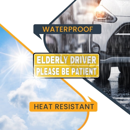 Magnet Me Up Elderly Driver Please Be Patient Magnet Decal, 3x8 Inches, Heavy Duty Automotive Magnet for Car Truck SUV Or Any Other Magnetic Surface