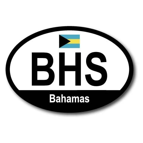 Magnet Me Up Bahamas Bahamians Euro Oval Magnet Decal, 4x6 Inches, Heavy Duty for Car, Truck, SUV, Or Any Other Magnetic Surface