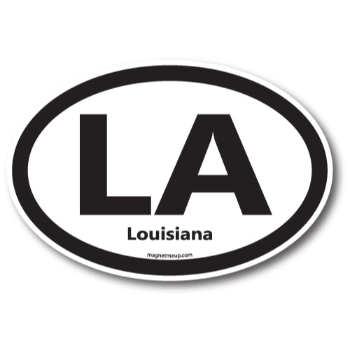 LA Louisiana Car Magnet 4x6" US State Oval Refrigerator Locker SUV Heavy Duty Waterproof… …