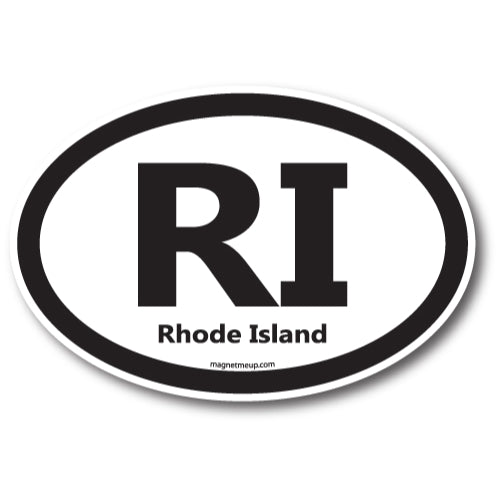 RI Rhode Island Car Magnet 4x6" US State Oval Refrigerator Locker SUV Heavy Duty Waterproof… …