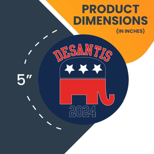 Magnet Me Up Desantis 2024 Republican Party Magnet Decal, 5 Inch, Heavy Duty Automotive Magnet for Car Truck SUV Or Any Other Magnetic Surface