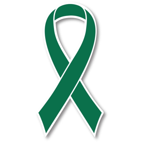 Green Liver Cancer Awareness Ribbon Car Magnet Decal Heavy Duty Waterproof …