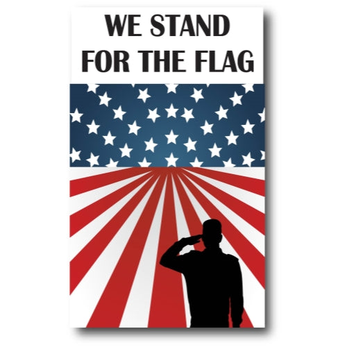We Stand For The Flag American Flag Car Magnet Decal 3 in x 5 in Heavy Duty for Car Truck SUV Waterproof
