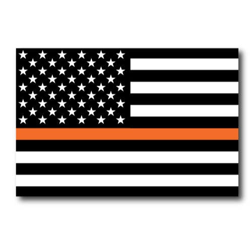 Thin Orange Line American Flag Magnet Decal 4x6 Heavy Duty for Car Truck SUV - In Support of EMS Personnel and Search and Rescue Teams