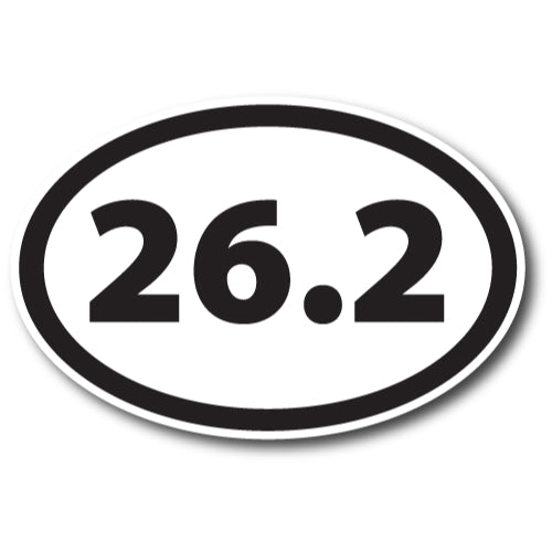 26.2 Marathon Black Oval Car Magnet 4x6" Decal Heavy Duty Waterproof …