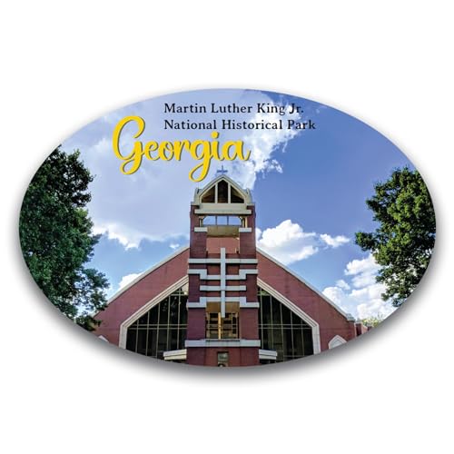 Magnet Me Up Georgia MLK Jr. National Historical Park Oval Magnet Decal, 4x6 Inch, Heavy Duty Automotive Magnet for Car, Truck or SUV, Supporting Martin Luther King Jr., Crafted in The USA