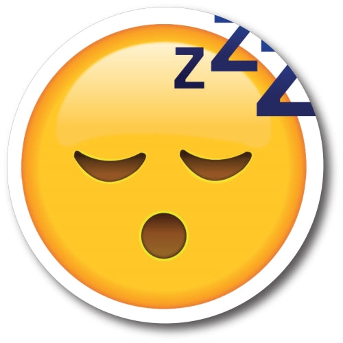 Sleeping ZZZ Emoticon Magnet 5" Round Decal Perfect for Car or Truck …