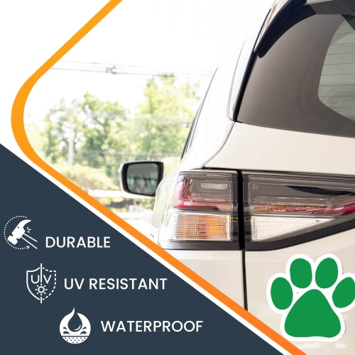 Blank Green Pawprint Car Magnet By Magnet Me Up 5" Paw Print Auto Truck Decal Magnet …