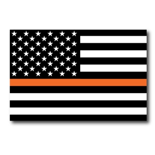 Thin Orange Line American Flag Magnet Decal 4x6 Heavy Duty for Car Truck SUV - In Support of EMS Personnel and Search and Rescue Teams
