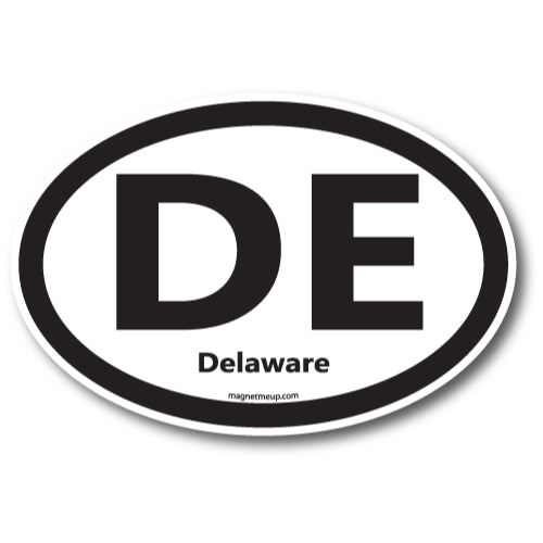 DE Delaware Car Magnet 4x6" US State Oval Refrigerator Locker SUV Heavy Duty Waterproof… …