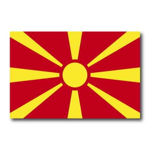 Macedonia Macedonian Flag Car Magnet Decal - 4 x 6 Heavy Duty for Car Truck SUV …