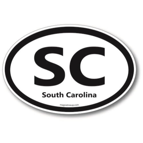 SC South Carolina Car Magnet 4X6" US State Oval Refrigerator Locker SUV Heavy Duty Waterproof… …