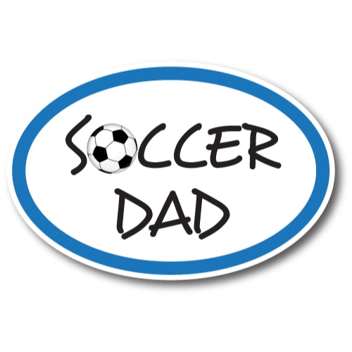 Soccer Dad Car Magnet Decal - 4 x 6 Oval Heavy Duty for Car Truck SUV Waterproof …