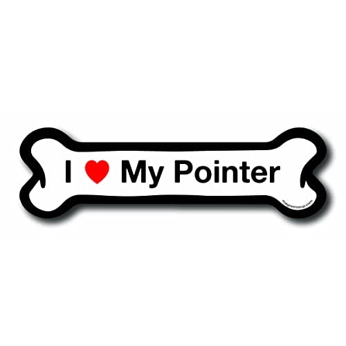 Magnet Me Up I Love My Pointer Dog Bone Car Magnet - 2x7 Dog Bone Auto Truck Decal Magnet