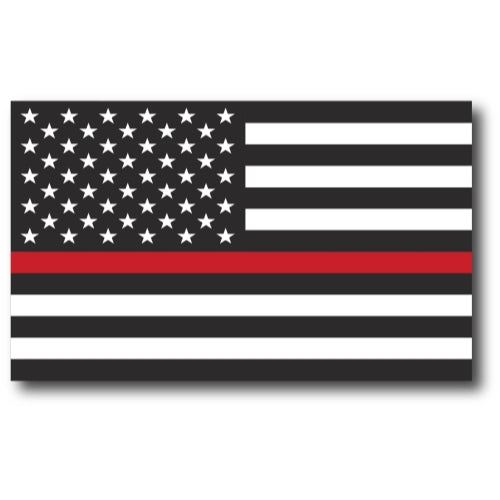 Thin Red Line American Flag Magnet Decal 3x5 Heavy Duty for Car Truck SUV - in Support of Our Firefighters and Local Fire Departments