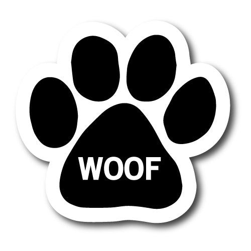 Woof Pawprint Car Magnet By Magnet Me Up 5" Paw Print Auto Truck Decal Magnet …