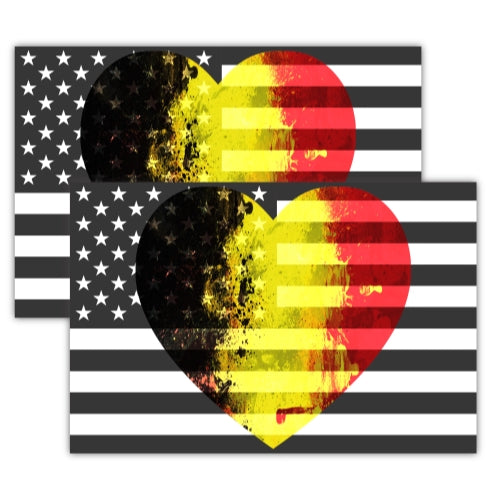 BW American w Belgian Heart 2pk