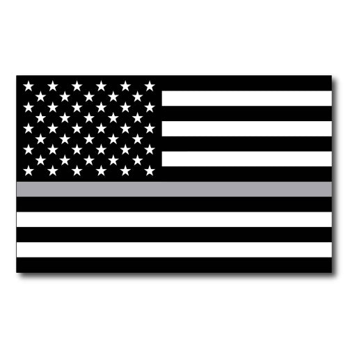 Thin Silver Line American Flag Magnet Decal 5x8 Heavy Duty for Car Truck SUV - In Support of all Correctional Officers ?