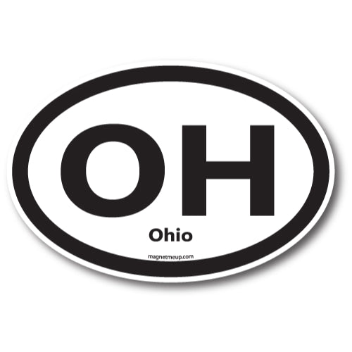 OH Ohio Car Magnet 4x6" US State Oval Refrigerator Locker SUV Heavy Duty Waterproof …