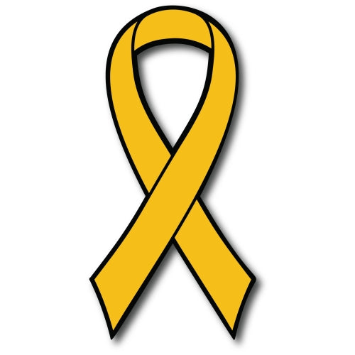 Gold Childhood Cancer Awareness Ribbon Car Magnet Decal Heavy Duty Waterproof …