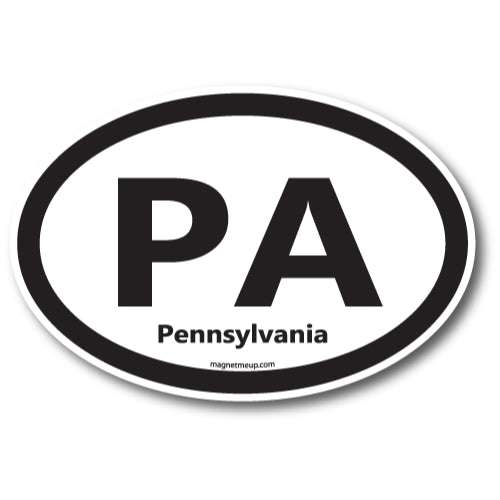 PA Pennsylvania Car Magnet 4x6" US State Oval Refrigerator Locker SUV Heavy Duty Waterproof… …