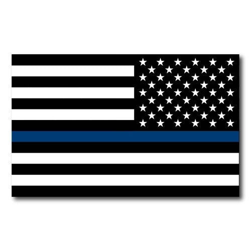 Thin Blue Line Reverse American Flag Magnet Decal 5x8 Heavy Duty for Car Truck SUV - in Support of Our Security Guards and Officers