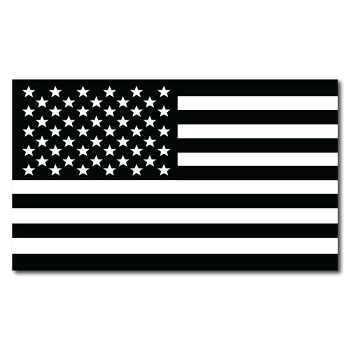 7x12 Black and White American Flag