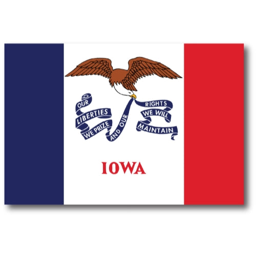 Magnet Me Up Iowa Car Magnet Decal US State Flag 4x6 Refrigerator Locker SUV Heavy Duty Waterproof